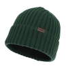 Czapka zimowa męska, zielona, 100% wełniana merino Brevin-2