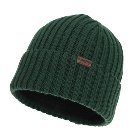 Czapka zimowa męska, zielona, 100% wełniana merino Brevin-2