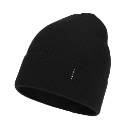 Czapka damska zimowa, jesienna, czarna, 100% wełniana merino, Sogne-1