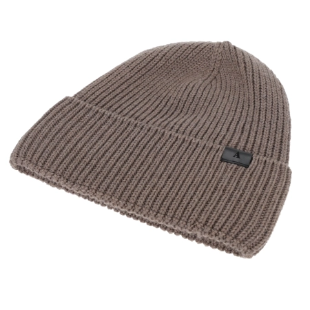 Czapka i szalik męski zimowy komplet, ciemnoszary, 100% wełniany merino Brivio-6