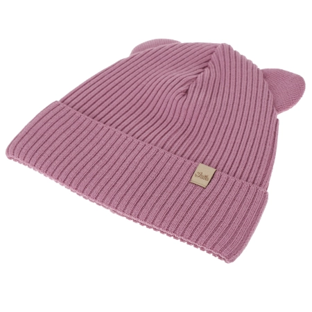 Czapka i komin dla dziewczynki jesienny, wiosenny komplet, beżowy, 100% wełniana merino Belira-5