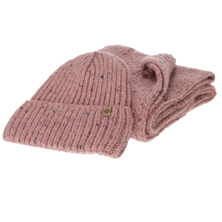 Czapka i szalik damski, zimowy komplet, czarny, z wełną merino, Notte-6
