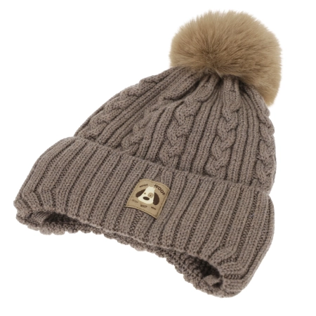 Czapka i komin dla chłopca, zimowy komplet, niebieski, 100% wełniany merino, podszyty bawełną, wiązany Virano-4