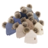 Czapka i komin dla chłopca zimowy komplet, szary, wiązany, 100% wełniany merino Konor-7