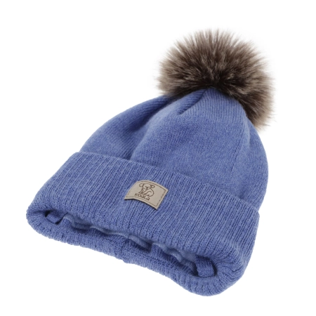 Czapka i komin dla chłopca zimowy komplet, beżowy, 100% wełniany merino,  podszyty bawełną, Snorin-3