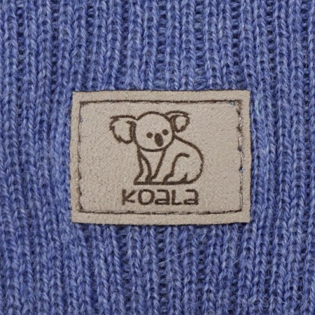 Czapka i komin dla chłopca zimowy komplet, niebieski, 100% wełniany merino,  podszyty bawełną, Snorin-2