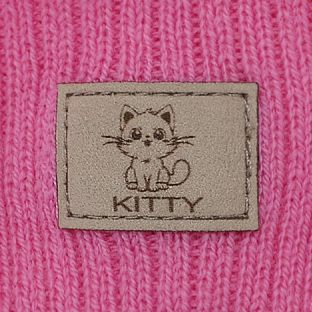 Czapka i komin dla dziewczynki zimowy komplet, różowy, 100% wełniany merino, podszyty bawełną, Senira-2