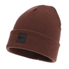 Czapka zimowa męska, dwuwarstwowa, brązowa, 100% wełniana merino, Flims-1