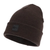 Czapka zimowa męska, dwuwarstwowa, brązowa, 100% wełniana merino, Flims-1