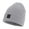Czapka zimowa męska, dwuwarstwowa, jasnoszara, 100% wełniana merino, Flims-1