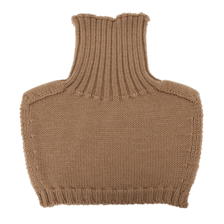 Golf zimowy dla chłopca, 100% wełniany merino, camel Sapporo-1