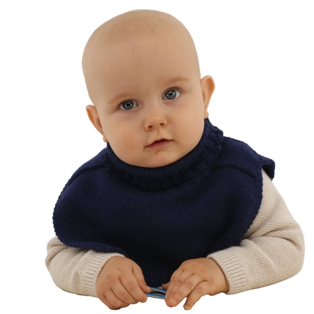 Golf zimowy dla chłopca, 100% wełniany merino, granatowy Sapporo-1