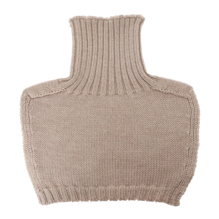 Golf zimowy dla chłopca, 100% wełniany merino, beżowy Sapporo-3