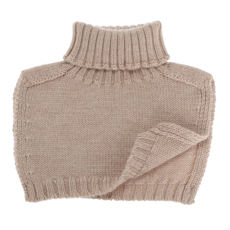 Golf zimowy dla chłopca, 100% wełniany merino, kremowy Sapporo-3