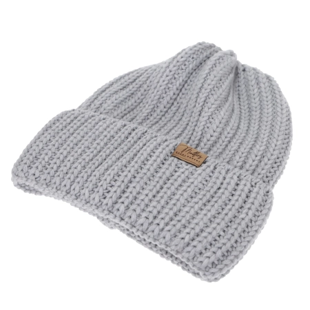 Czapka zimowa damska, brązowa, 100% wełniana merino Lano-5