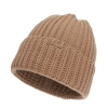 Czapka zimowa damska, camel, 100% wełniana merino Lano-1