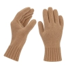 Rękawiczki zimowe damskie, camel, 100% wełniane merino Nordico-1