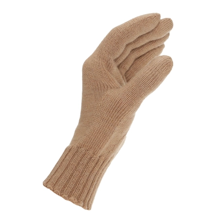 Rękawiczki zimowe damskie, camel, 100% wełniane merino Nordico-3