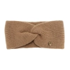 Opaska zimowa damska, dwuwarstwowa, camel, 100% wełniana merino, Melora-1