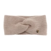 Opaska zimowa damska, dwuwarstwowa, beżowa, 100% wełniana merino, Melora-1