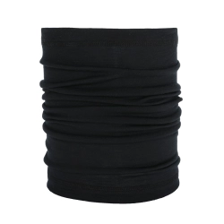 Komin sportowy męski, cienki, wiosenno-jesienny, 100% wełniany merino, czarny Valeris-1