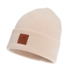 Czapka zimowa damska, dwuwarstwowa, jasnoróżowa, 100% wełniana merino Fenora-1