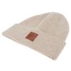 Czapka zimowa damska, dwuwarstwowa, beżowa, 100% wełniana merino Fenora-3