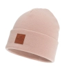 Czapka zimowa damska, dwuwarstwowa, różowa, 100% wełniana merino Fenora-1