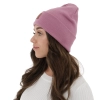 Czapka zimowa damska, dwuwarstwowa, fioletowa, 100% wełniana merino Fenora-2
