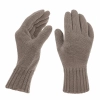 Rękawiczki zimowe damskie, ciemnnobeżowe, 100% wełniane merino Nordico-1