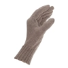 Rękawiczki zimowe damskie, ciemnnobeżowe, 100% wełniane merino Nordico-3