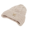 Czapka zimowa dla chłopca, camel, 100% wełniana merino, podszyta bawełną Lumaro-2