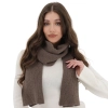 Szalik zimowy damski, kremowy, wełna merino z kaszmirem, Arvina-3