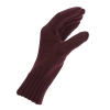 Rękawiczki zimowe damskie, burgundowe, 100% wełniane merino Nordico-3