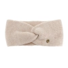 Opaska zimowa damska, dwuwarstwowa, jasnobeżowa, 100% wełniana merino, Melora-1