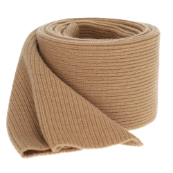 Szalik zimowy damski, camel, wełna merino z kaszmirem, Arvina-1