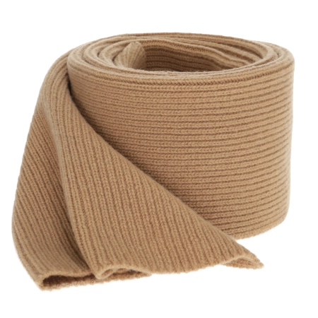 Szalik zimowy damski, camel, wełna merino z kaszmirem, Arvina-1