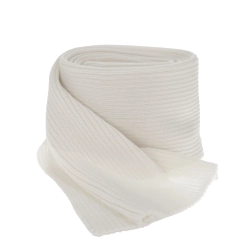 Szalik zimowy damski, biały, 100% wełniany merino, Jessica-1