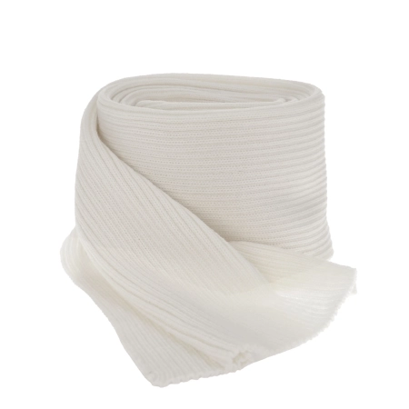 Szalik zimowy damski, biały, 100% wełniany merino, Jessica-1