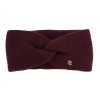 Opaska zimowa damska, dwuwarstwowa, burgundowa, 100% wełniana merino, Melora-1