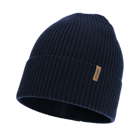 Czapka damska zimowa, wiosenna, granatowa, 100% wełniana merino Valenza-2