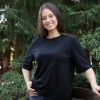 Koszulka T-shirt damska, oversize, czarna, 100% wełniana merino Norvera-3