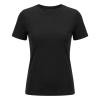 Koszulka T-shirt damska, slim, czarna, 100% wełniana merino Montiva-2