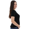 Koszulka T-shirt damska, slim, czarna, 100% wełniana merino Montiva-4