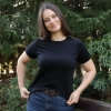 Koszulka T-shirt damska, slim, czarna, 100% wełniana merino Montiva-5