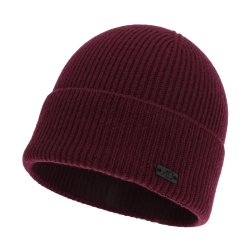 Czapka zimowa męska, bordowa, wełna merino z kaszmirem, Montario-1