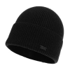 Czapka zimowa męska, czarna, wełna merino z kaszmirem, Montario-1