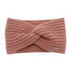 Opaska zimowa damska, różowa, 100% wełniana merino Veka-1