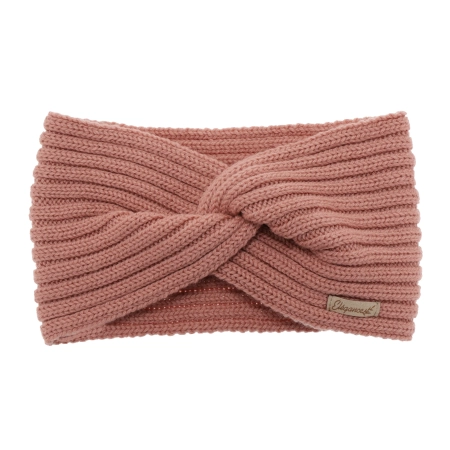 Opaska zimowa damska, różowa, 100% wełniana merino Veka-1