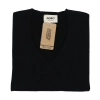 Sweter damski w serek, czarny, 100% wełniany merino Merila-4